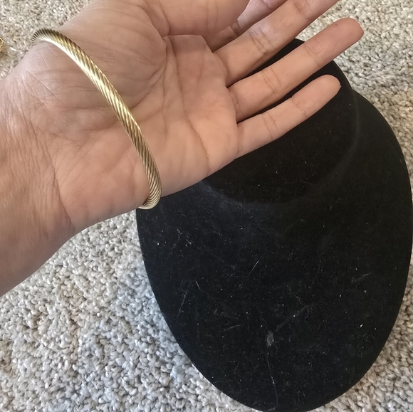 21kp Dubai Jewelry- Gold Heart Charm Bracelet - Picture 10 of 11